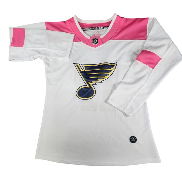 Jaden Schwartz Adidas Shirt Womens  XXL Pink St. Louis Blues 17 NHL‎ Hockey - Picture 2 of 11